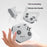 For AirPods 4 Case Game Console Shape Earphones Silicone Shell with Carabiner - Rock Grey - 6