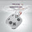 For AirPods 4 Case Game Console Shape Earphones Silicone Shell with Carabiner - Rock Grey - 7