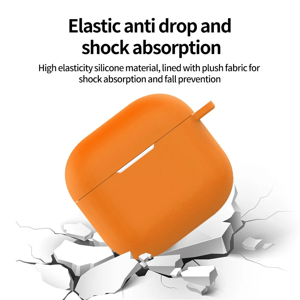 For AirPods 4 Silicone Case Integrated Bluetooth-compatible Earbuds Protective Cover with Hook - Black - 2