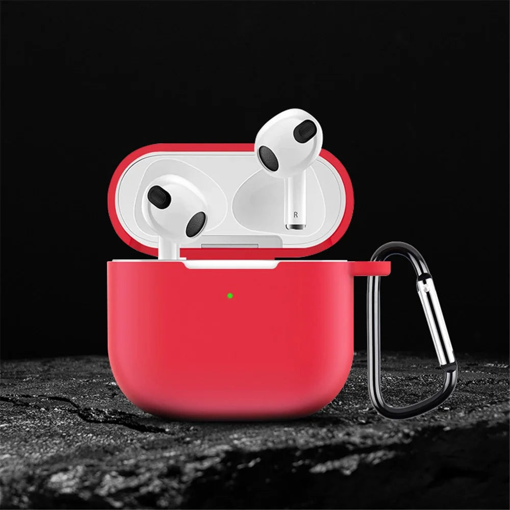 For AirPods 4 Silicone Case Integrated Bluetooth-compatible Earbuds Protective Cover with Hook - Black - 6