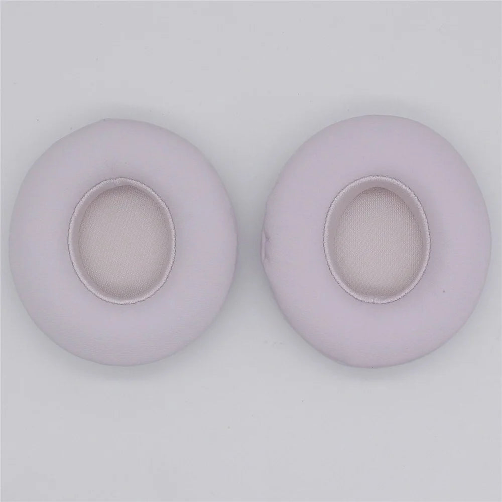 1 Pair For Beats Solo 4 Headphone Earpads Protein Leather Replacement Earmuffs with Crowbar - White - 2