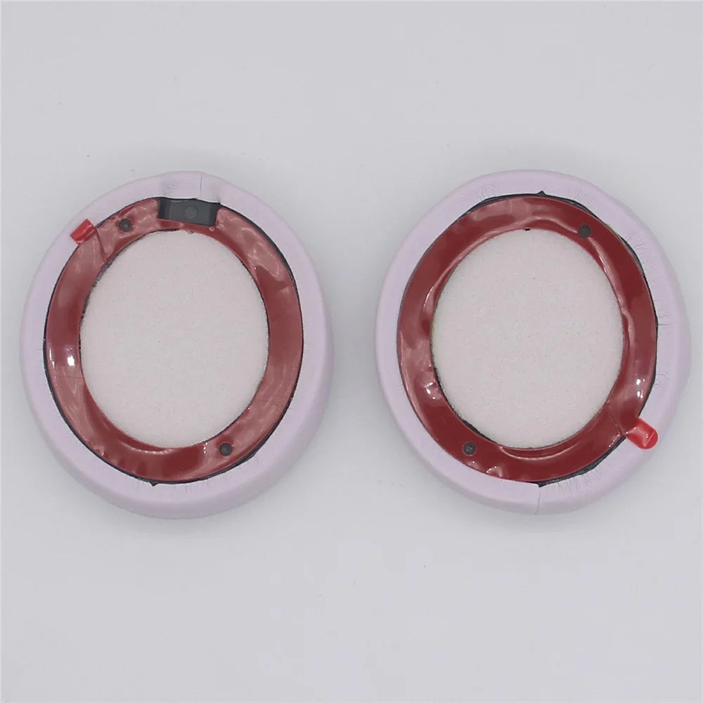 1 Pair For Beats Solo 4 Headphone Earpads Protein Leather Replacement Earmuffs with Crowbar - White - 4