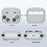 For Samsung Galaxy Buds3 Pro / Buds3 Game Console Design Protective Case Bluetooth-compatible Earphones Silicone Cover - Light Grey - 3