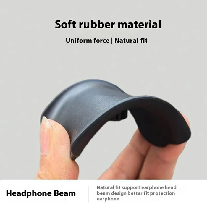 JD079 Headphone Desktop Stand Aluminum Alloy + Silicone Gaming Headset Holder Rack - Black - 4