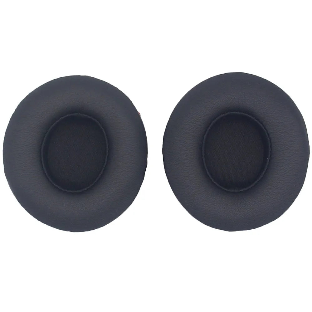 JZF-497 1 Pair for Beats Solo 4 Headphone Earpads Protein Leather + Sponge Ear Cushions - Black - 1