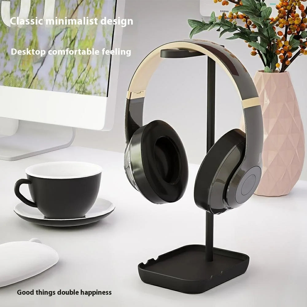 JD080 Detachable Headphone Stand Aluminum Alloy Gaming Headset Phone Holder Rack - Black - 5