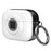 For Apple AirPods Pro 2 Case PC+TPU Flip Earphone Cover with Carabiner and Switch Lock - White - 1
