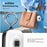 For Apple AirPods Pro 2 Case PC+TPU Flip Earphone Cover with Carabiner and Switch Lock - White - 5