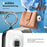 For Apple AirPods 3 Case PC+TPU Flip Earphone Cover with Carabiner and Switch Lock - White - 6