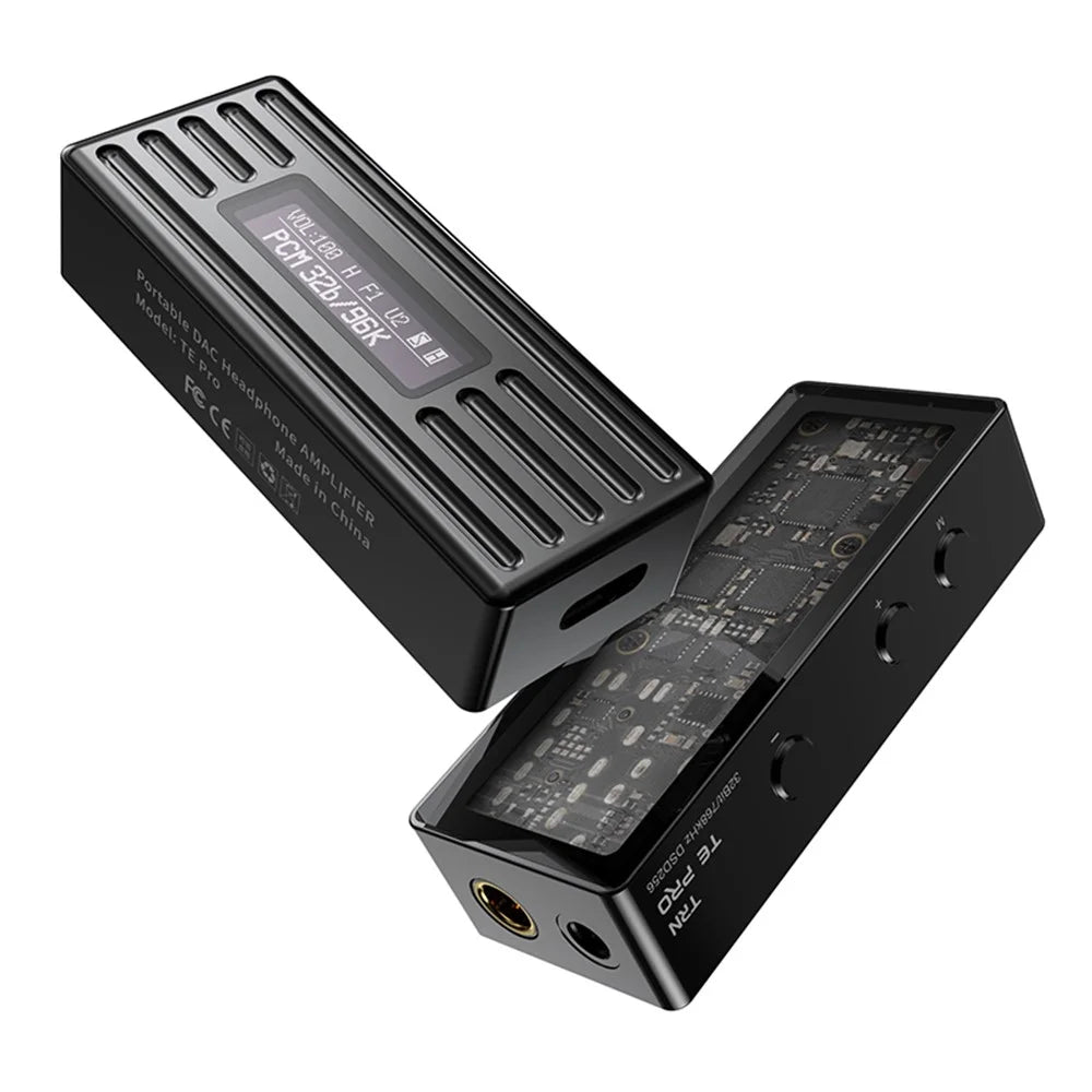 TRN TE Pro Portable Headphone Decoding Amplifier OLED Screen Lossless HiFi DAC Amplifier - 2
