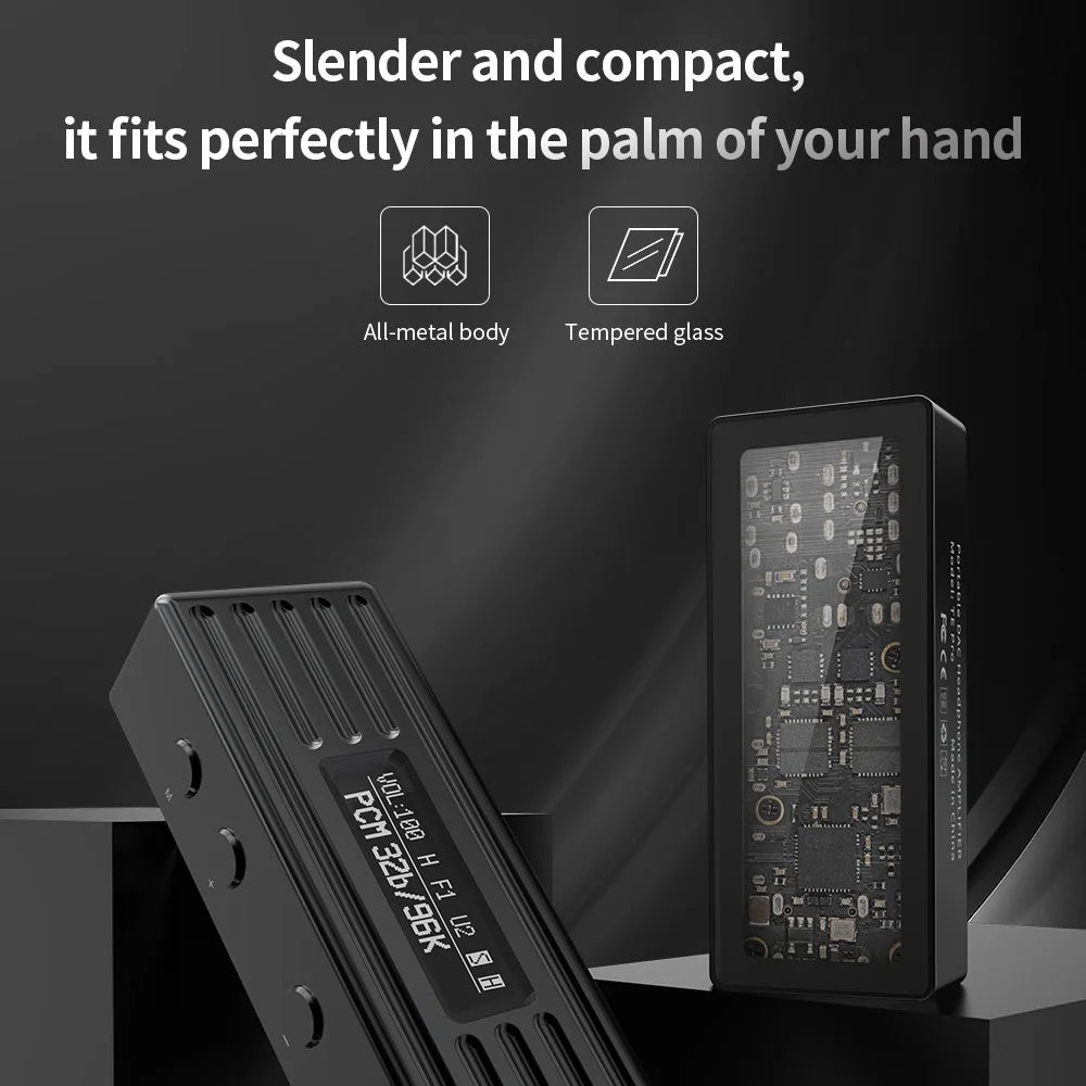 TRN TE Pro Portable Headphone Decoding Amplifier OLED Screen Lossless HiFi DAC Amplifier - 3