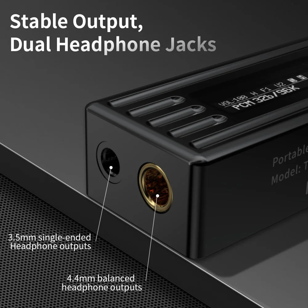TRN TE Pro Portable Headphone Decoding Amplifier OLED Screen Lossless HiFi DAC Amplifier - 5