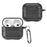 For AirPods 4 Case Carbon Fiber Texture TPU Earbuds Protective Cover with Hook - Black - 1