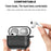 For AirPods 4 Case Carbon Fiber Texture TPU Earbuds Protective Cover with Hook - Black - 2