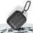 For AirPods 4 Case Carbon Fiber Texture TPU Earbuds Protective Cover with Hook - Black - 3