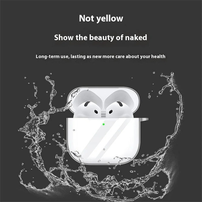 For AirPods 4 Case Bluetooth-compatible Earphone Silicone Case Clear Earbud Protective Cover with Lanyard - 5