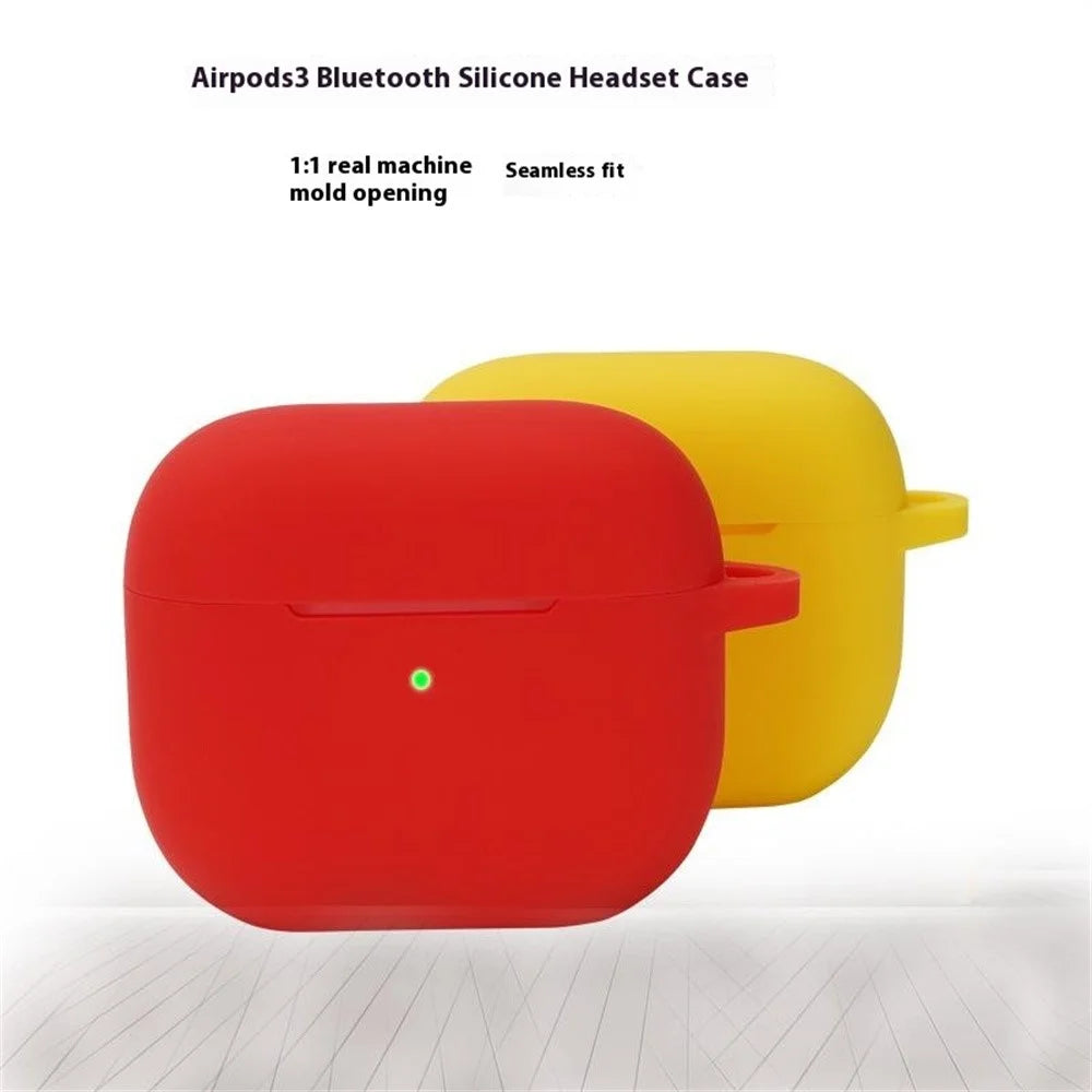 For Apple AirPods 4 Silicone Case Luminous Bluetooth-compatible Earphone Protective Cover with Lanyard - Luminous Blue - 5
