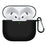 For Apple AirPods 4 Silicone Case Bluetooth-compatible Earphones Protective Sleeve with Hook - Black - 1