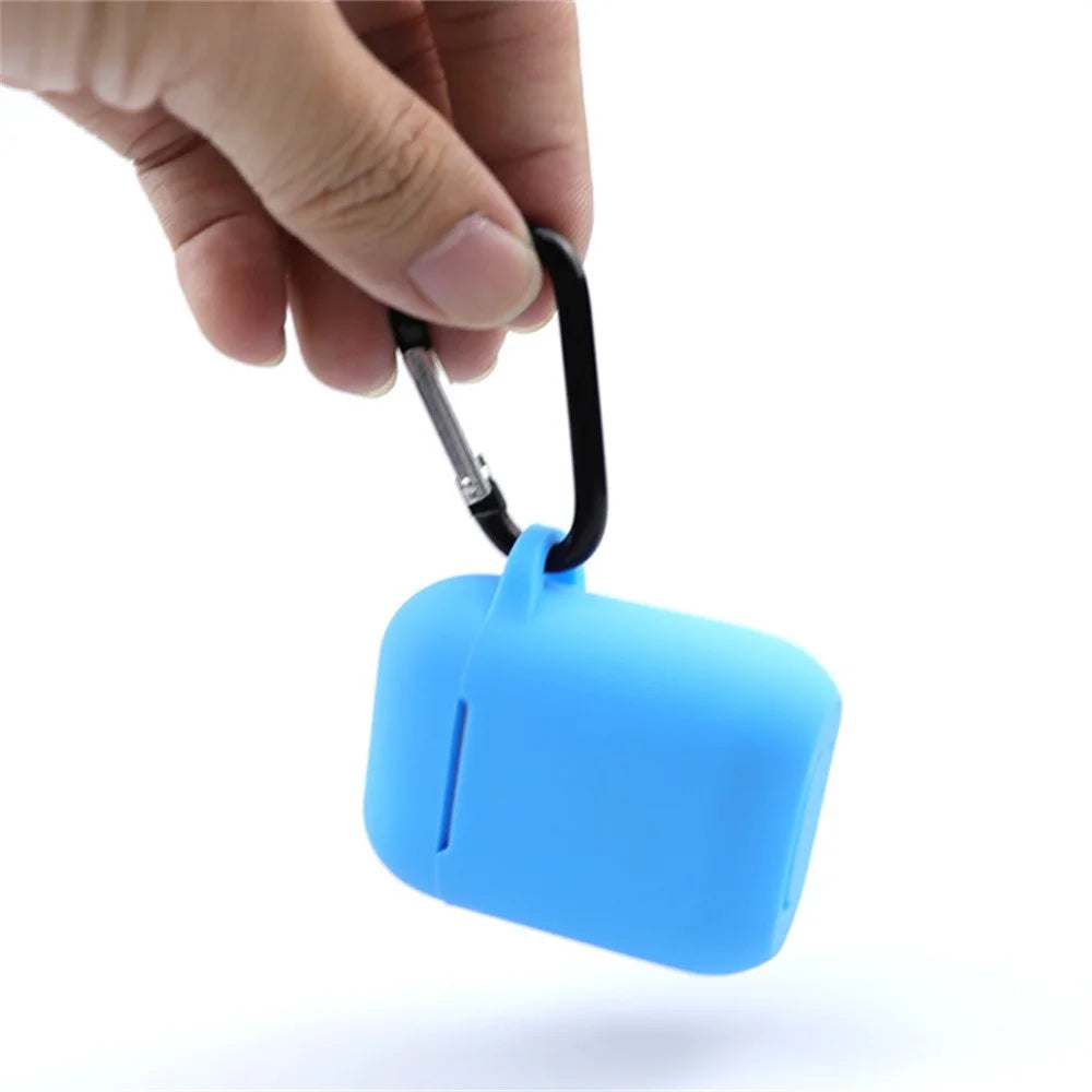 For Apple AirPods 4 Silicone Case Bluetooth-compatible Earphones Protective Sleeve with Hook - Black - 7