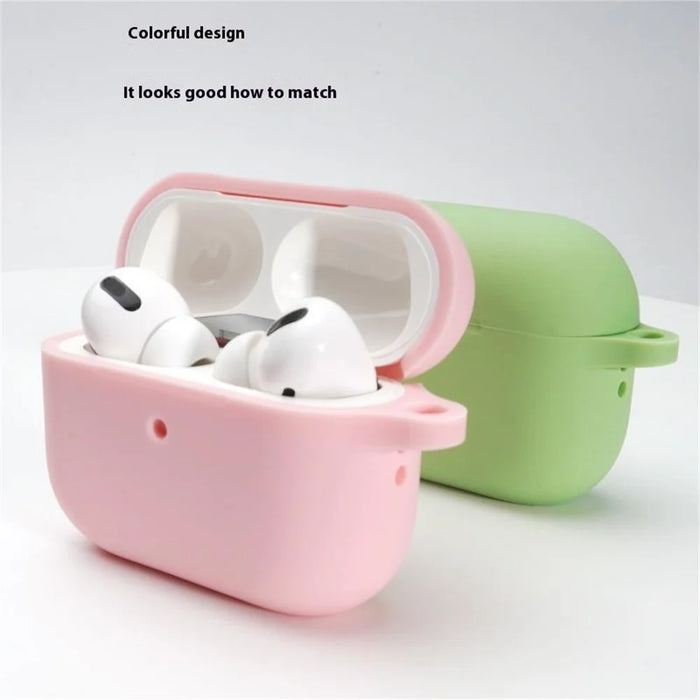 Bulk Purchasing For AirPods Pro 2 Silicone Case with Carabiner Bluetooth-compatible Earphone Protective Cover - Blackish Green - 3