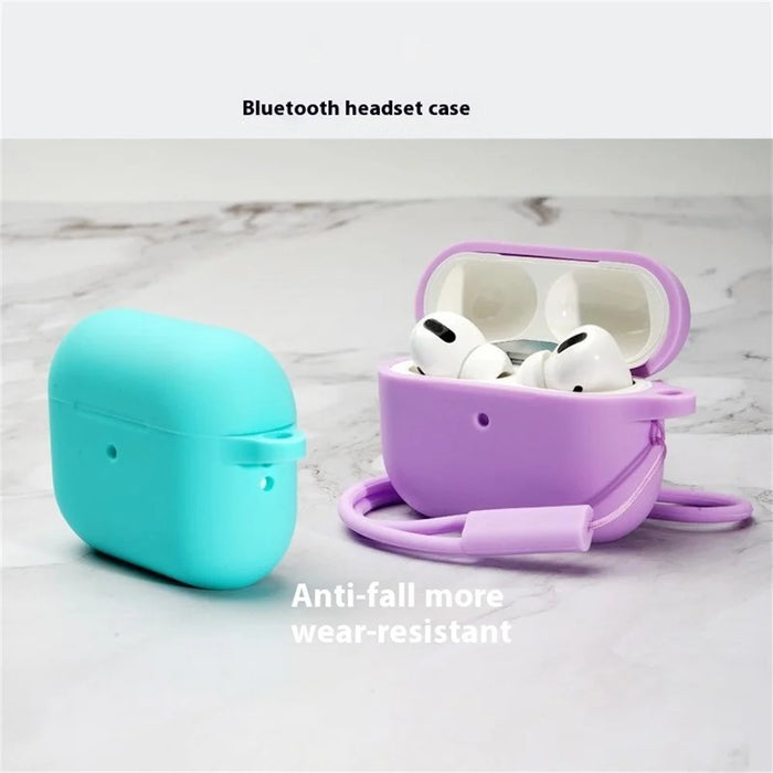 Bulk Purchasing For AirPods Pro 2 Silicone Case with Carabiner Bluetooth-compatible Earphone Protective Cover - Blackish Green - 4
