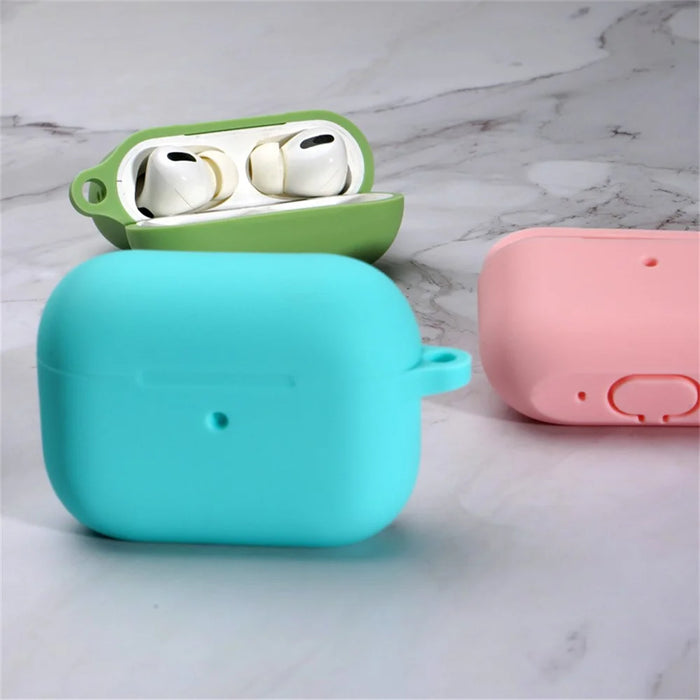 Bulk Purchasing For AirPods Pro 2 Silicone Case with Carabiner Bluetooth-compatible Earphone Protective Cover - Blackish Green - 6