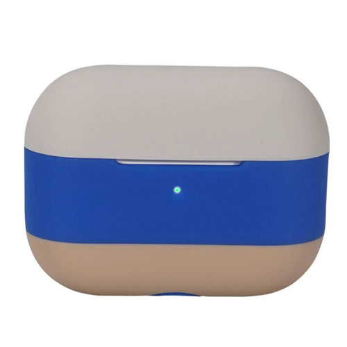 For AirPods Pro 2 Silicone Case Contrast Color Bluetooth-compatible Earphone Cover - Apricot+Blue+Milk Tea - 1