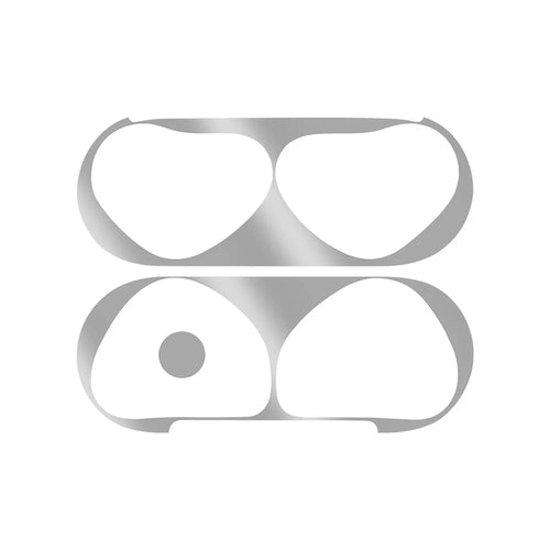 For Apple AirPods 4 Charging Case Bluetooth-compatible Earbuds Metal Sticker Anti-Dust Protective Decals - White - 1