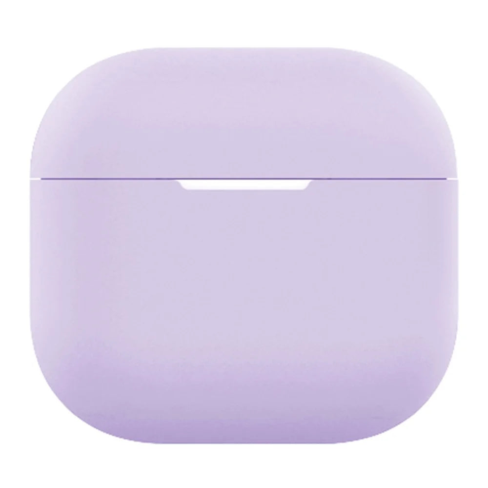 For AirPods 4 Silicone Case Bluetooth-Compatible Earphone Anti-Scratch Protective Cover - Light Purple - 1