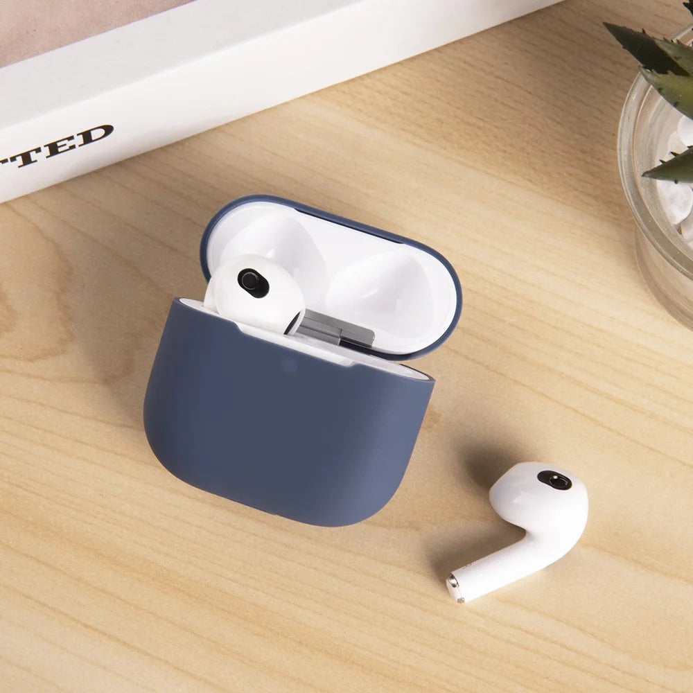 For AirPods 4 Silicone Case Bluetooth-Compatible Earphone Anti-Scratch Protective Cover - Light Purple - 2