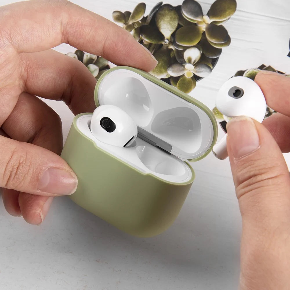 For AirPods 4 Silicone Case Bluetooth-Compatible Earphone Anti-Scratch Protective Cover - Light Purple - 4