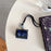 For AirPods 4 / 3 / Pro 2 / Pro Case Butterfly Pattern Denim Earbud Storage Bag with Pendant - Blue - 2