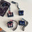 For AirPods 4 / 3 / Pro 2 / Pro Case Butterfly Pattern Denim Earbud Storage Bag with Pendant - Blue - 7