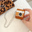 For AirPods 4 / 3 Protective Cover Camera Shape Design Bluetooth-compatible Earbuds Soft TPU Case - Brown - 3