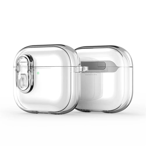 DUX DUCIS For AirPods 4 Earphone Case  PECL Series PC+TPU Bluetooth-compatible Earphone Cover with Hook - Clear - 1