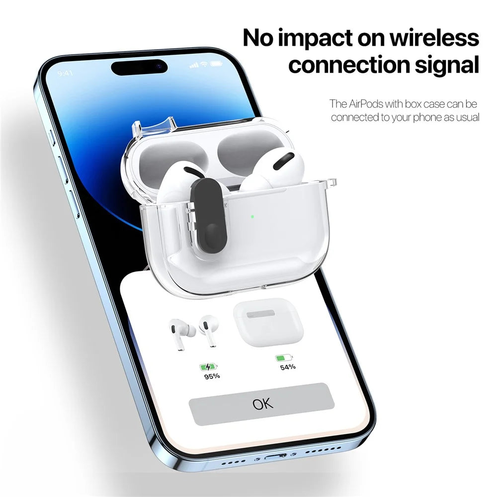 DUX DUCIS For AirPods 4 Earphone Case  PECL Series PC+TPU Bluetooth-compatible Earphone Cover with Hook - Clear - 6