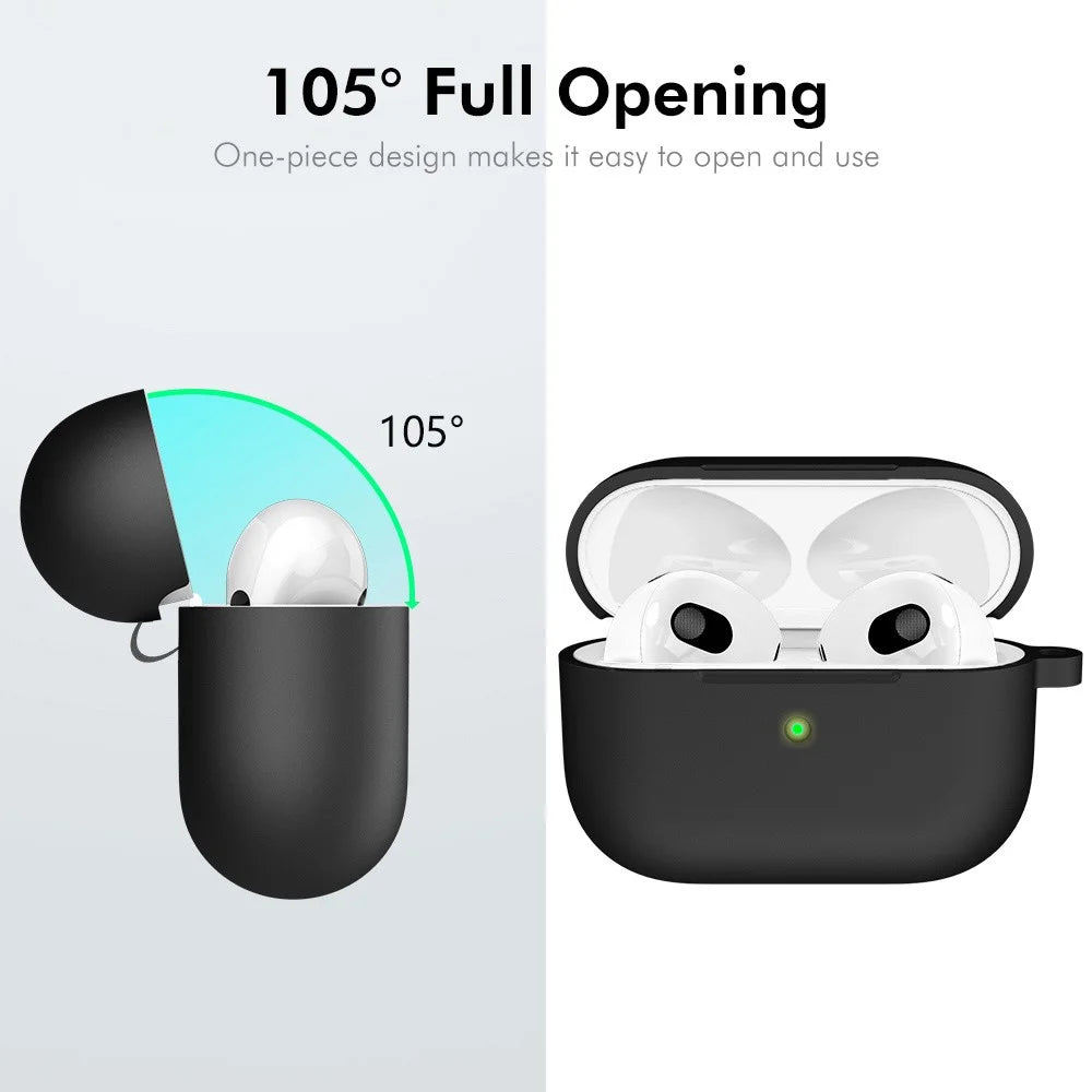 ENKAY HAT PRINCE AirPods 4 (2024)   Silicone Case Bluetooth-compatible Earphone Protector Cover with Hook / Earbuds - White - 2