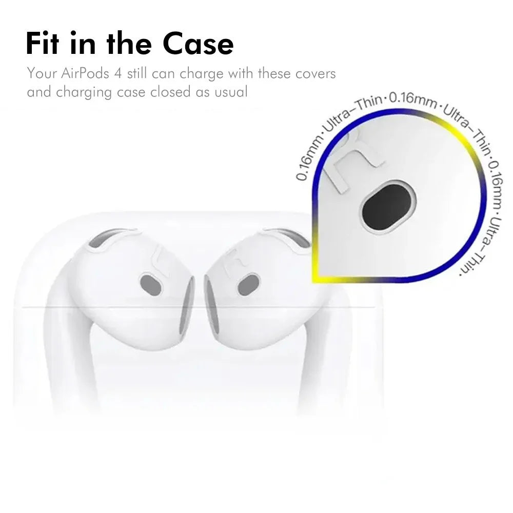 ENKAY HAT PRINCE AirPods 4 (2024)   Silicone Case Bluetooth-compatible Earphone Protector Cover with Hook / Earbuds - White - 7