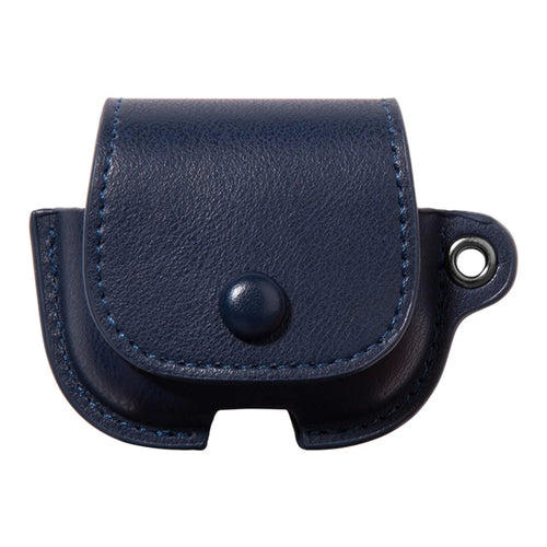 For AirPods 4 Charging Case Cover Backpack Style Leather+PC Earbuds Protective Case - Blue - 1