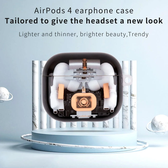 For AirPods 4 Earphone Case Mechanical Structure TPU Drop-Proof Protective Cover - 2