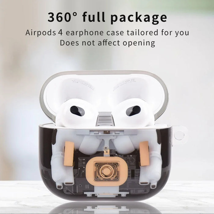 For AirPods 4 Earphone Case Mechanical Structure TPU Drop-Proof Protective Cover - 3
