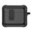 For AirPods 4 Earphone Case Automatic Eject TPU+PC Protective Cover with Carabiner - Black - 2