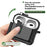 For AirPods 4 Earphone Case Automatic Eject TPU+PC Protective Cover with Carabiner - Black - 5