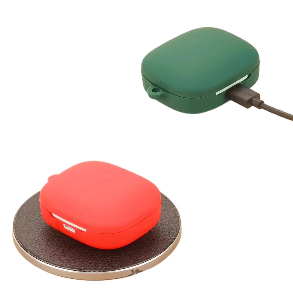 For Xiaomi Redmi Buds 6 Silicone Case Bluetooth-compatible Earphone Cover with Anti-Lost Buckle - Blackish Green - 5