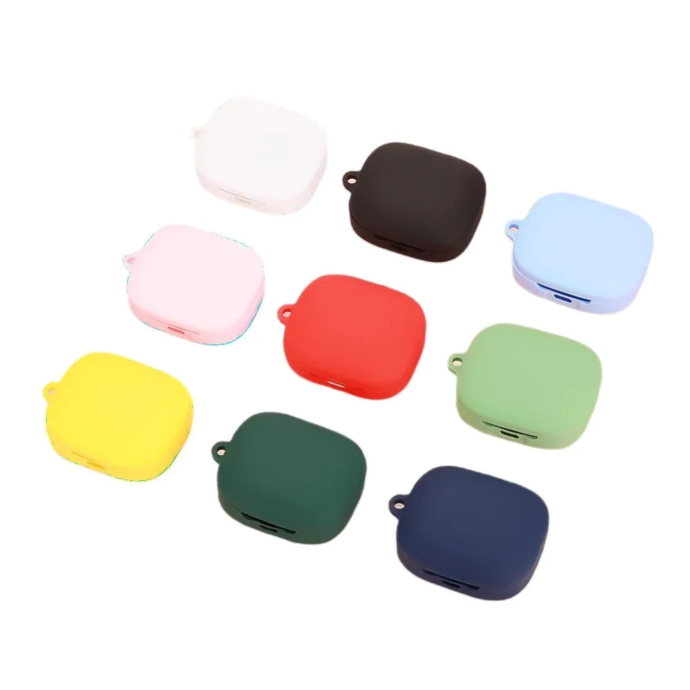 For Xiaomi Redmi Buds 6 Silicone Case Bluetooth-compatible Earphone Cover with Anti-Lost Buckle - Blackish Green - 6