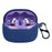 For JBL Tune Beam 2 Earphone Cover Soft Silicone Protective Case with Anti-Lost Buckle - Dark Blue - 2