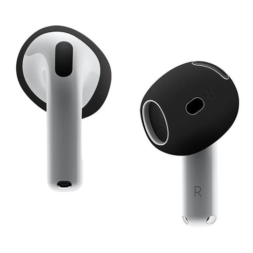 For AirPods 4 Earbuds Anti-Slip Silicone Cover Bluetooth-compatible Earphones Earmuffs Ear Tips - Black - 1