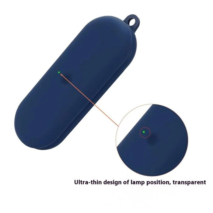 For Nothing Ear (Open) Bluetooth-compatible Earphones Case Silicone Cover with Anti-Lost Buckle - Dark Blue - 3
