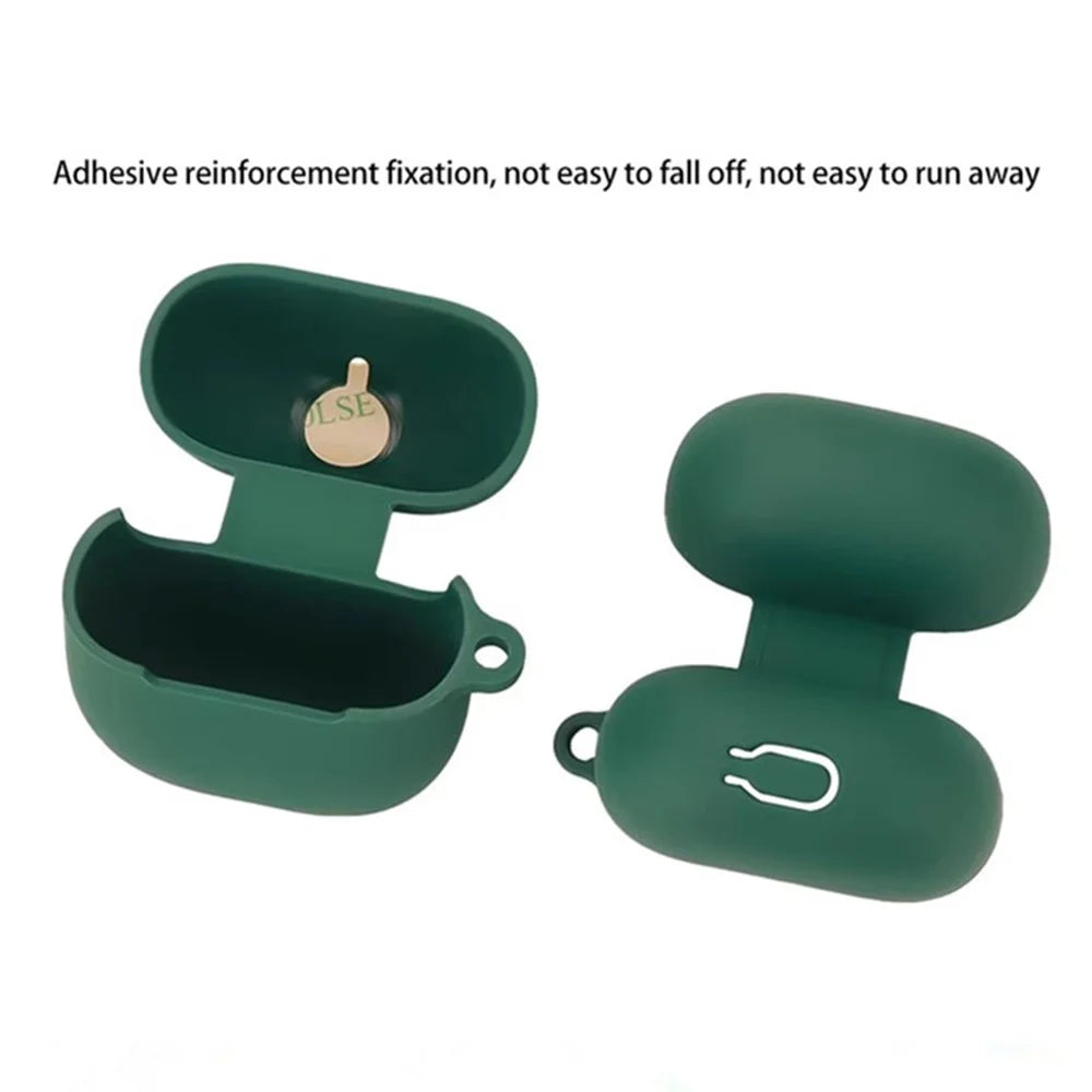 For Xiaomi Redmi Buds 6 Lite Silicone Case Protective Cover With Carabiner - Blackish Green - 6