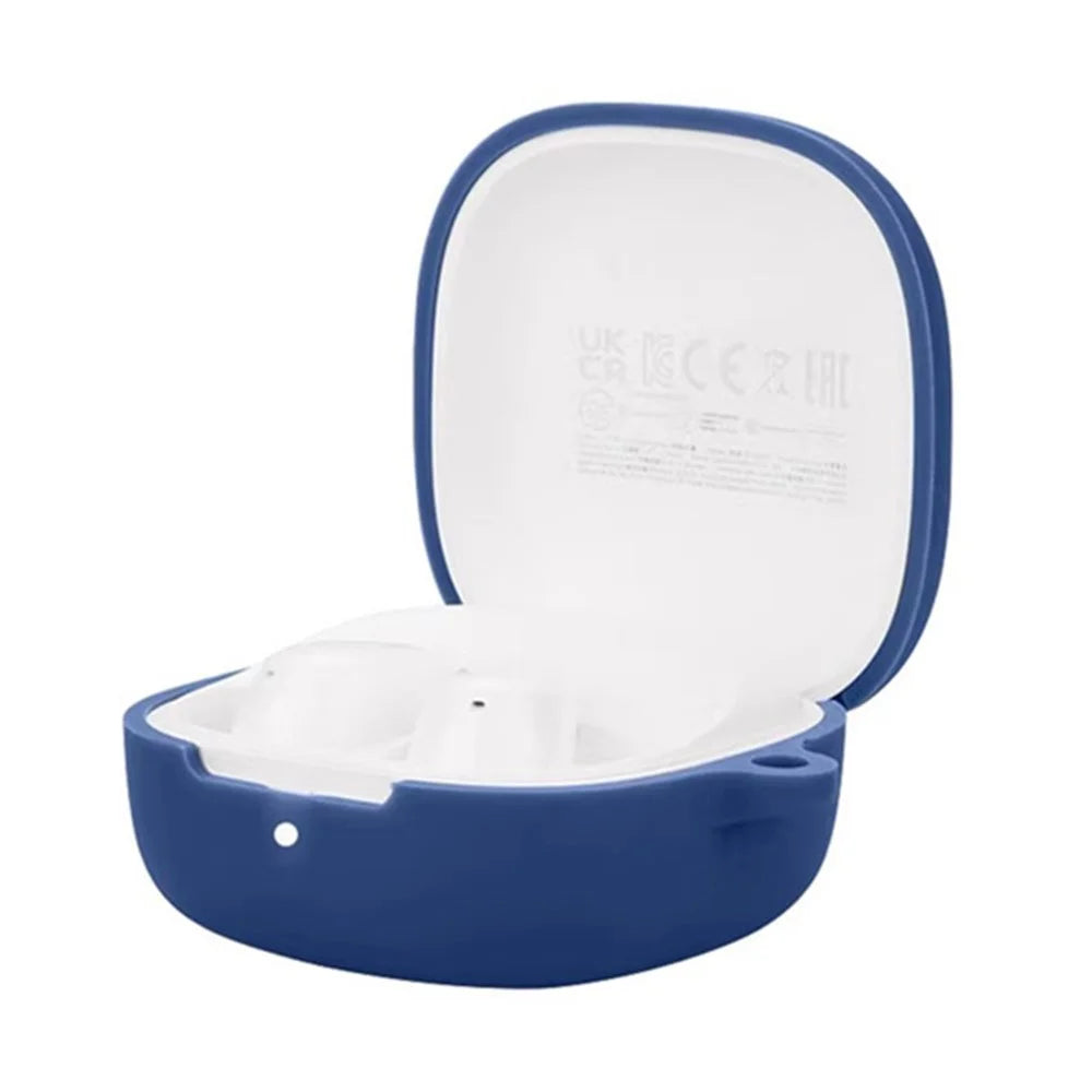 For Xiaomi Redmi Buds 6 Play Bluetooth-compatible Earphones Case Soft Silicone Cover with Anti-Lost Buckle - Dark Blue - 2